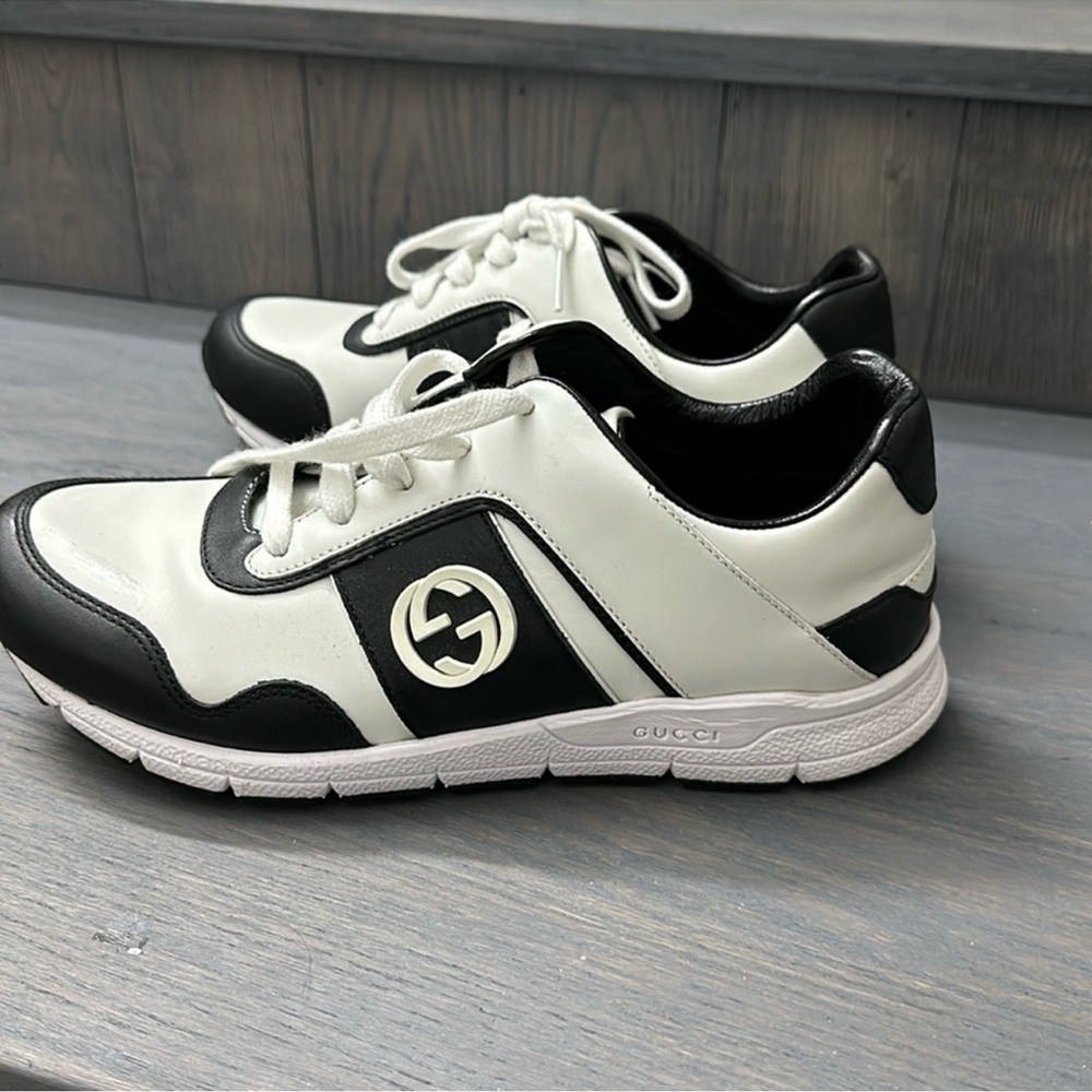 Gucci Women’s Black and White Sneakers